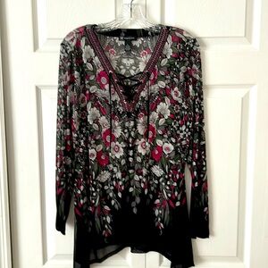 INC Sheer tunic top Size Large